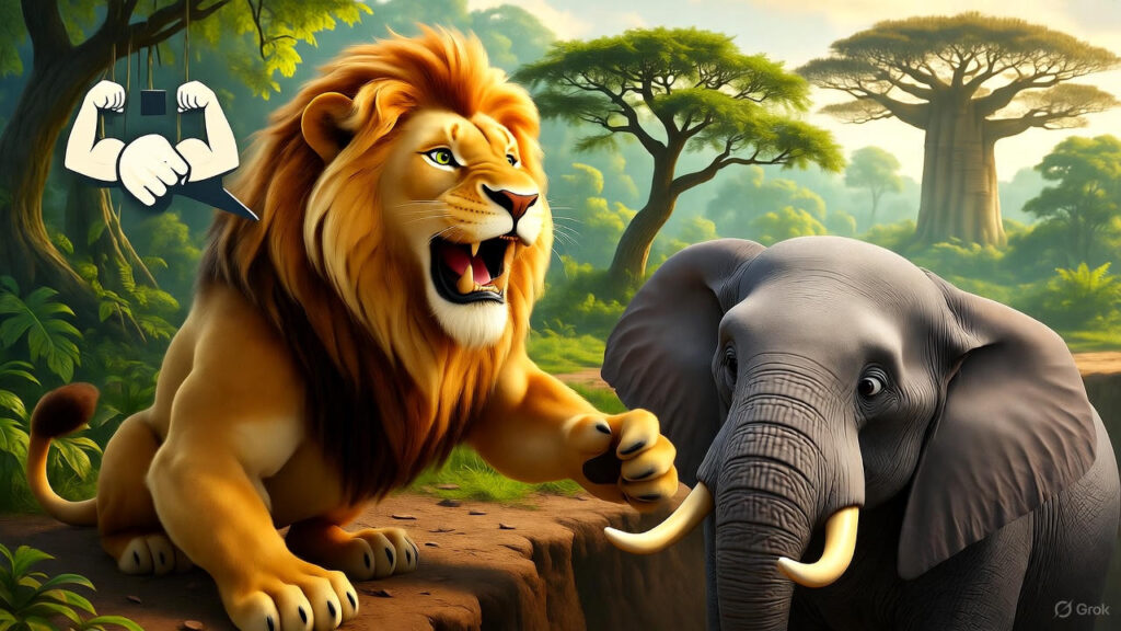 Lion's Laugh and Pep Talk