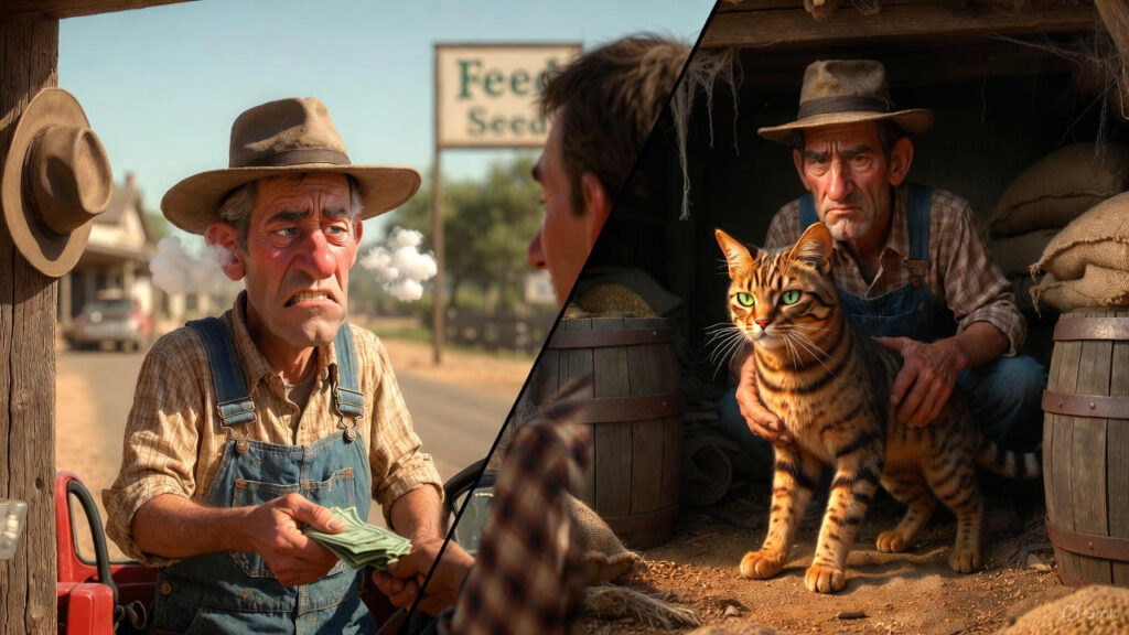 The Farmer's Frustration and the New Cat