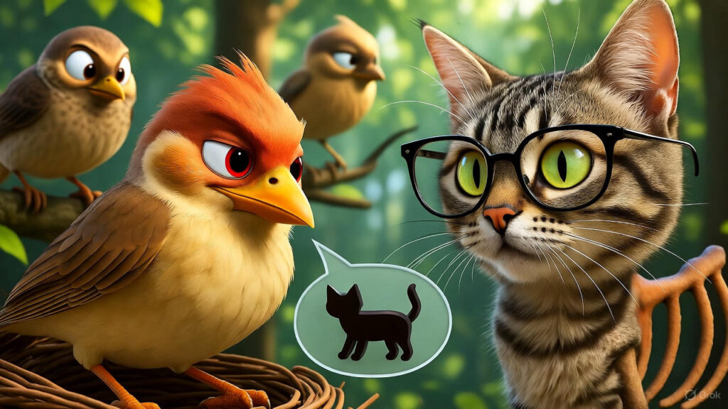 The Little Birdie's Sly Call-Out