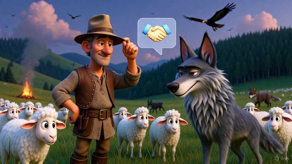 The Shepherd Welcomes the Wolf